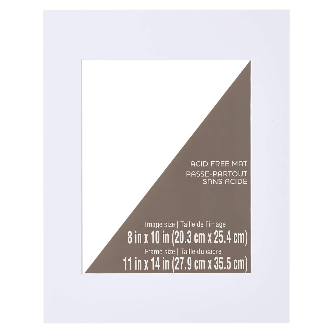 11&#x22; x 14&#x22; Picture Frame Mat by Studio D&#xE9;cor&#xAE;, 8&#x22; x 10&#x22; Opening